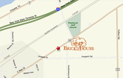 Map of Brickhouse Bed & Breakfast in Westfiled, NY